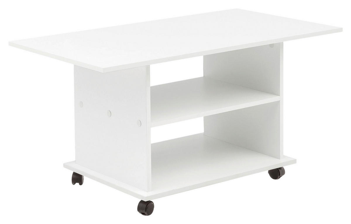 Couchtisch weiß B/H/T: ca. 95x51x54 cm Couchtisch - weiß (95,00/51,00/54,00cm) - Wohnling