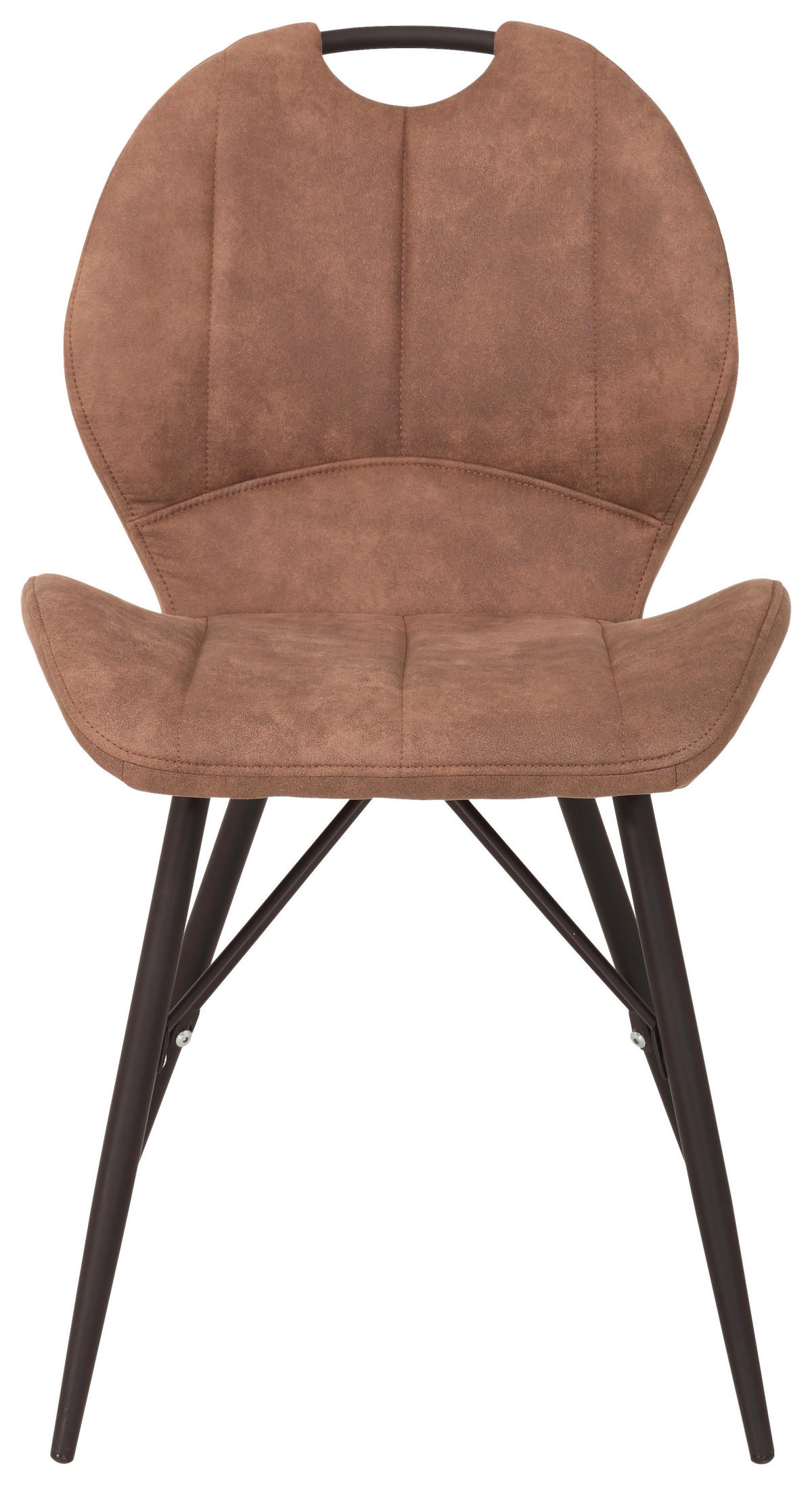 Stuhl Kate 2er Set braun Schlamm Microfaser B/H/T: ca. 50x86x56 cm Kate 2er Set - braun/schwarz (50,00/86,00/56,00cm) - Hela
