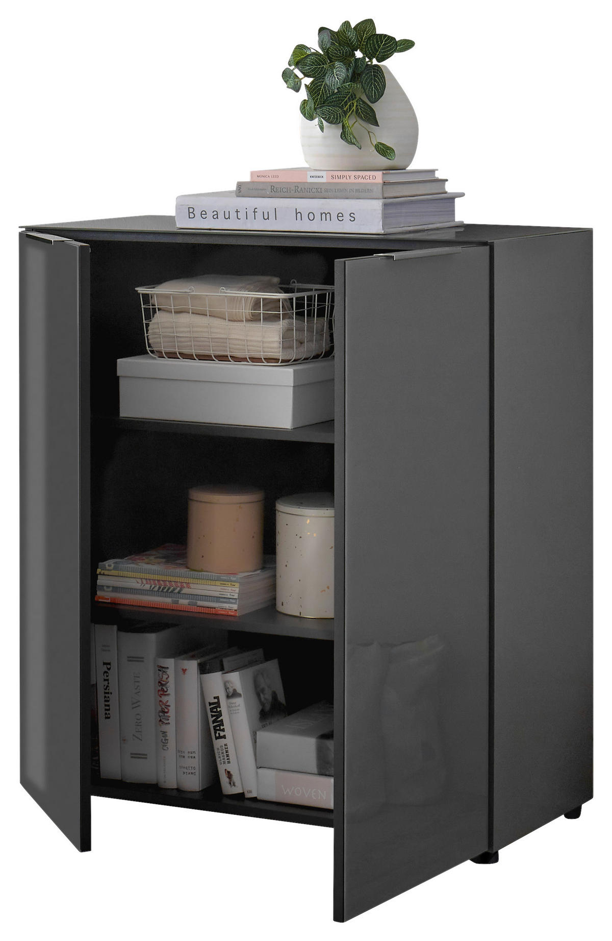 Kommode Santorin anthrazit B/H/T: ca. 90x99x40 cm Santorin - anthrazit (90,00/99,00/40,00cm)