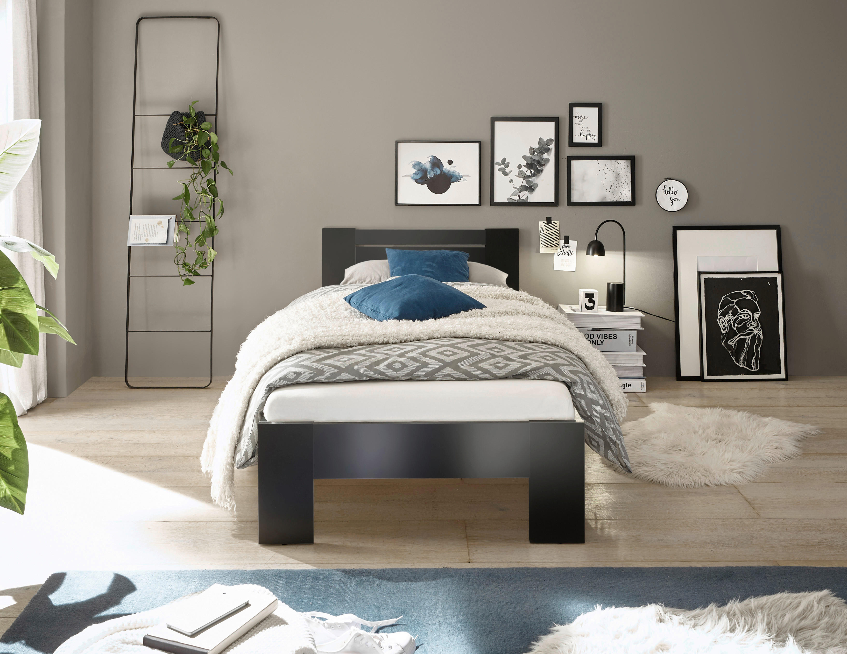 Thumbnail - Futonbett Cannes schwarz Liegefläche B/L: ca. 90x200 cm