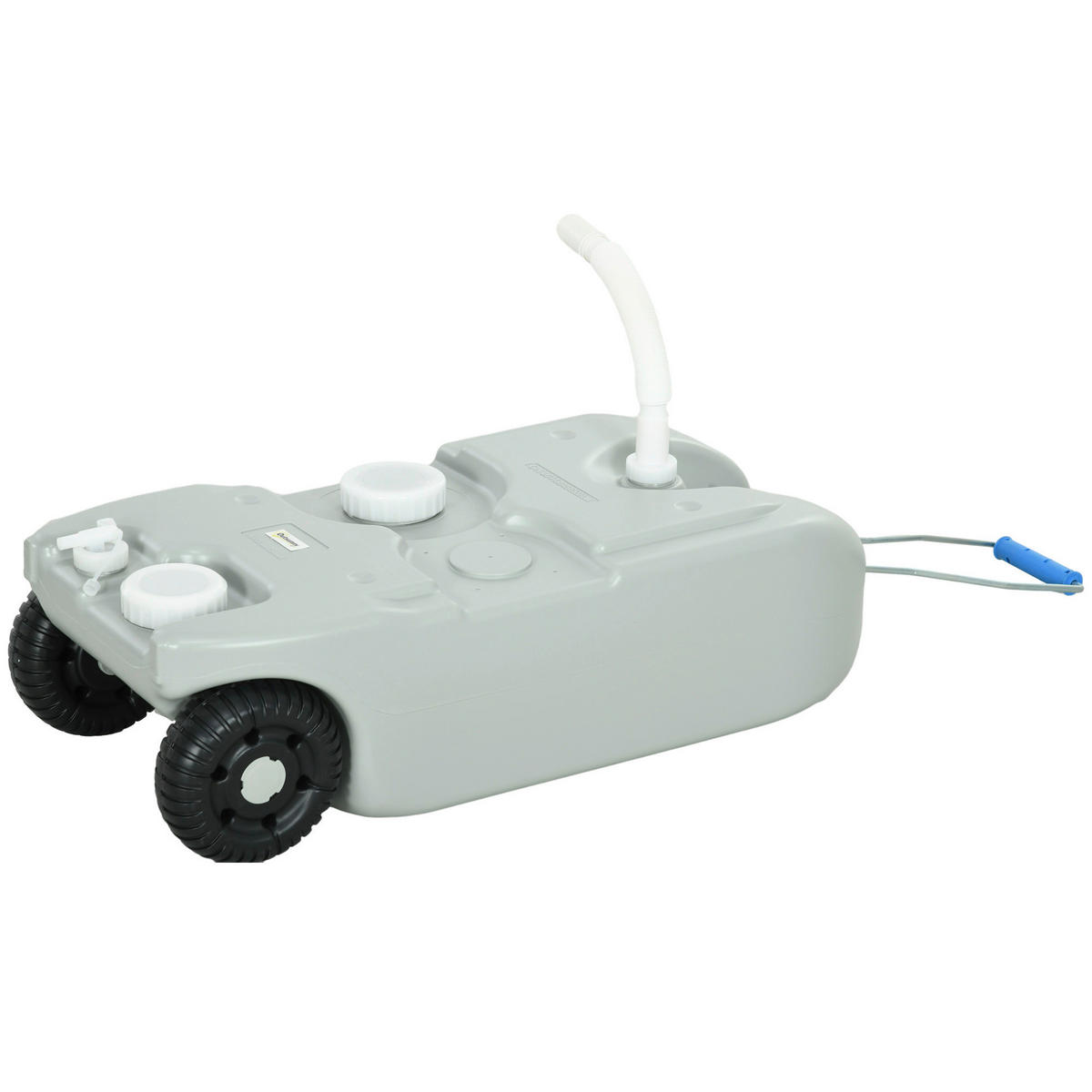 Outsunny Abwasser Rolltank B/H/L: ca. 23x80x37 cm Abwasser Rolltank 40l - grau (37,00/23,00/80,00cm) - Outsunny