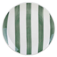 Teller grün Keramik H/D: ca. 2,3x19 cm Dessertteller_Stripes grün - weiß/grün (19,00/2,30cm)