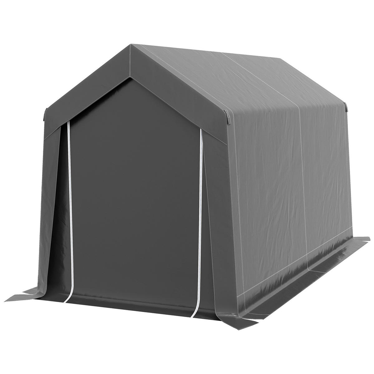 Outsunny Garagenzelt dunkelgrau Kunststoff B/H/L: ca. 360x235x210 cm Garagenzelt - dunkelgrau (210,00/360,00/235,00cm) - Outsunny