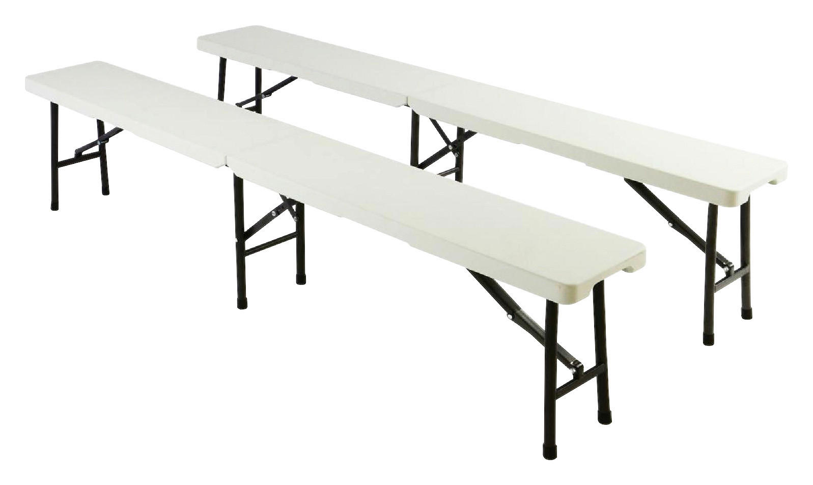VCM Klappbank weiß Kunststoff B/H/L: ca. 25x41x180 cm Klappbank - weiß (180,00/25,00/41,00cm) - VCM