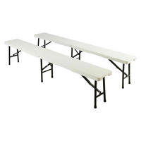 VCM Klappbank weiß Kunststoff B/H/L: ca. 25x41x180 cm Klappbank - weiß (180,00/25,00/41,00cm) - VCM