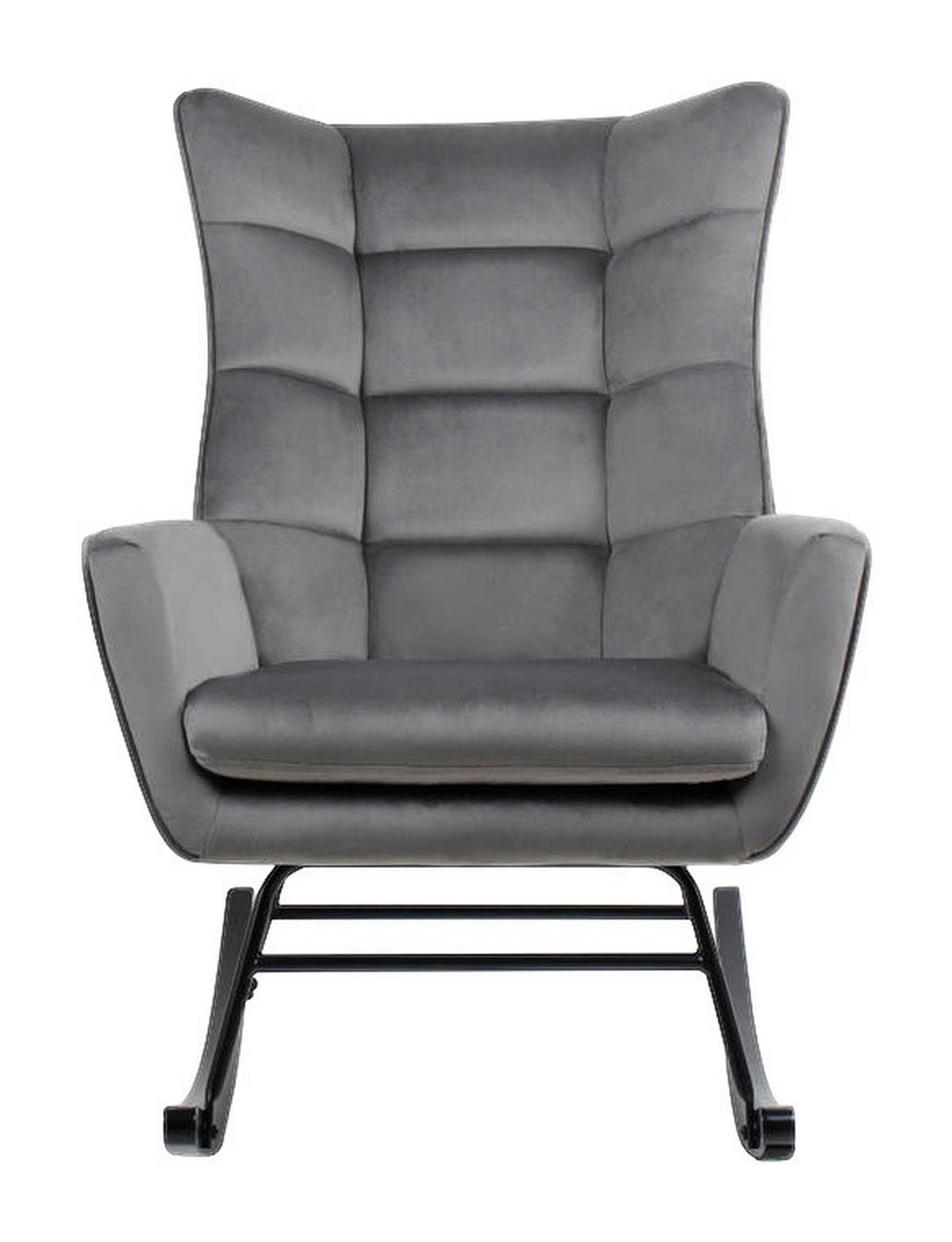 Schaukelstuhl Bryana 100 grau B/H/T: ca. 88x97x68 cm Bryana 100 - schwarz/grau (88,00/97,00/68,00cm) - 360 Living