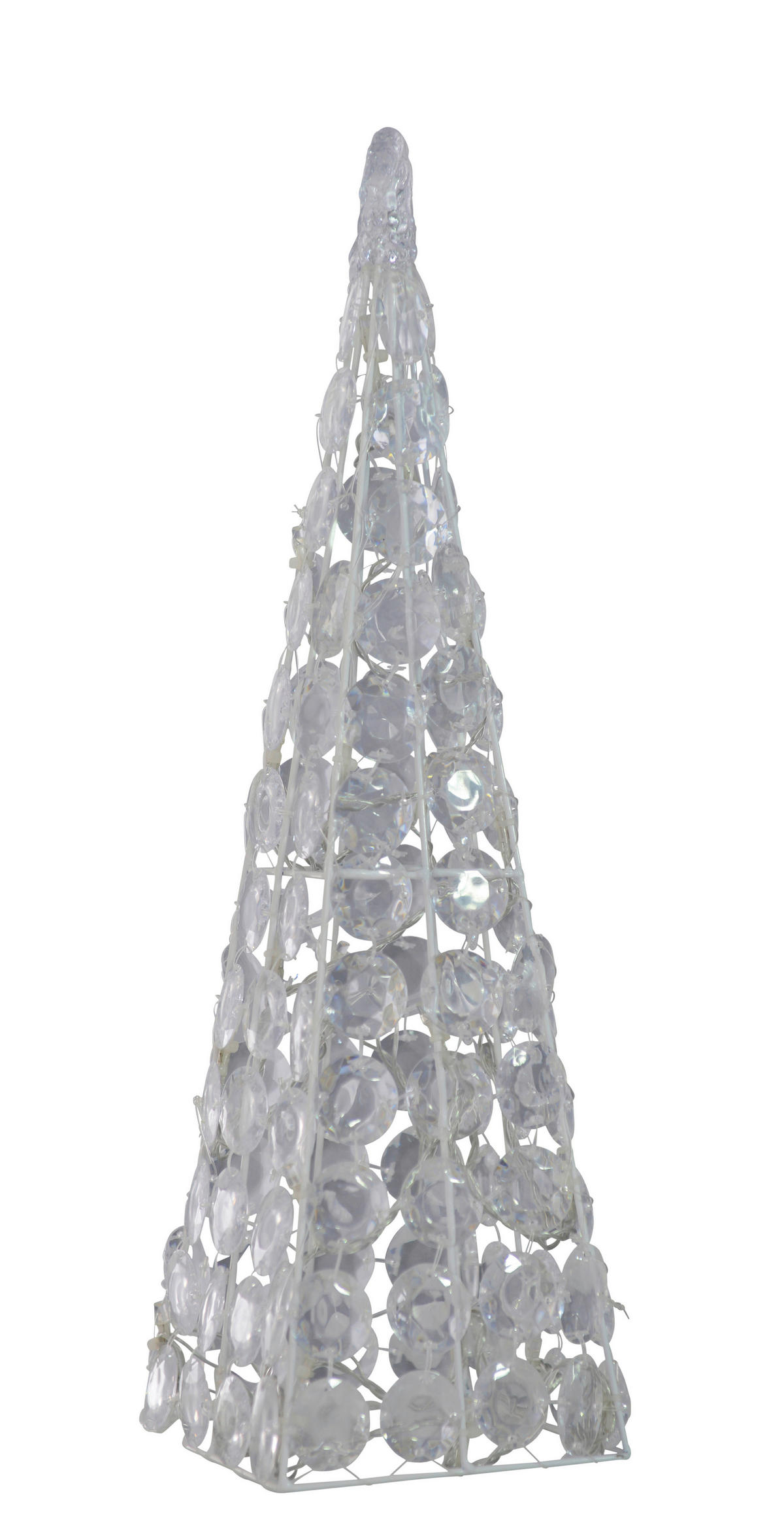 Näve Leuchten LED-Dekoartikel transparent Kunststoff B/H/T: ca. 13,5x45x13,5 cm LED Acryl Pyramide - transparent (13,50/45,00/13,50cm) - Näve Leuchten