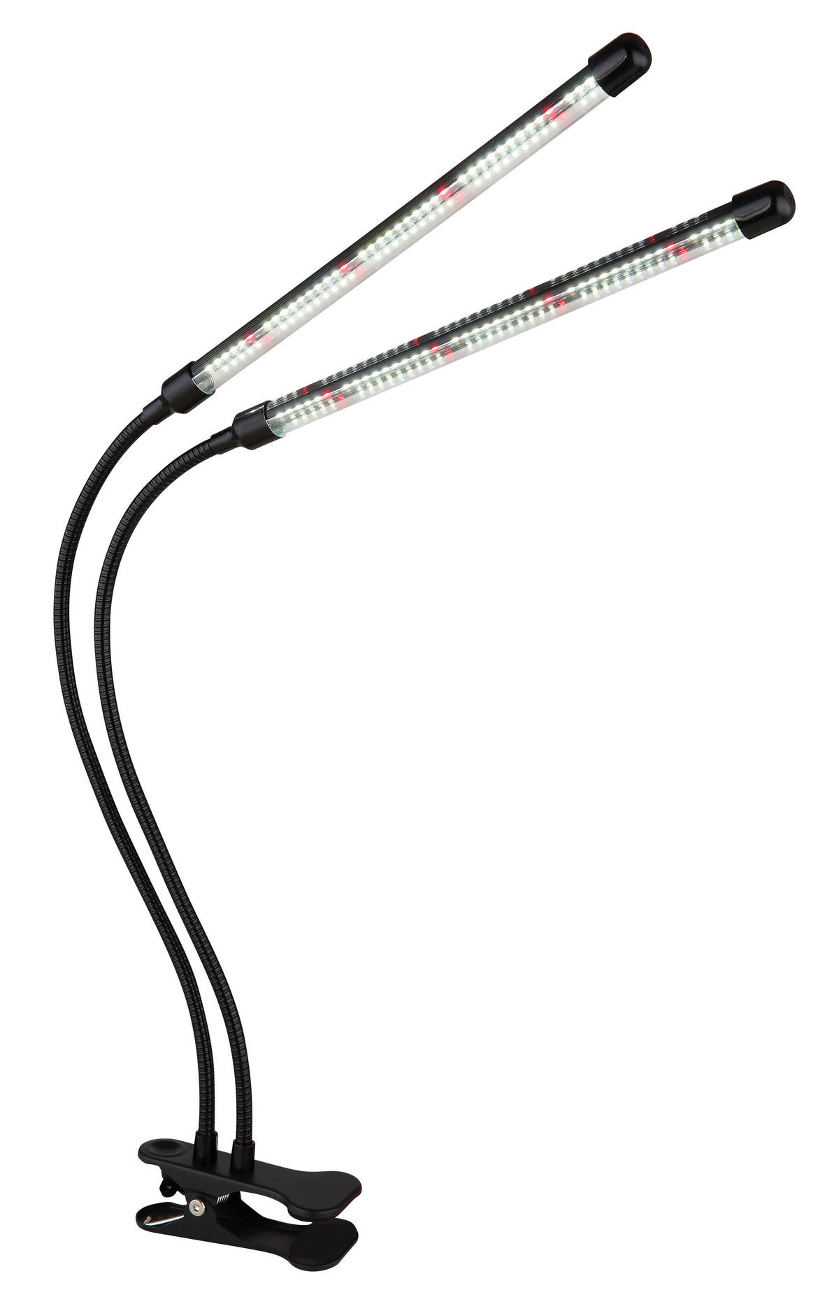 GLOBO LED-Klemmstrahler mattschwarz transparent Metall Kunststoff B/H/T: ca. 45x47x41 cm 1 Brennstellen TREENA - mattschwarz/transparent (45,00/47,00/41,00cm) - GLOBO