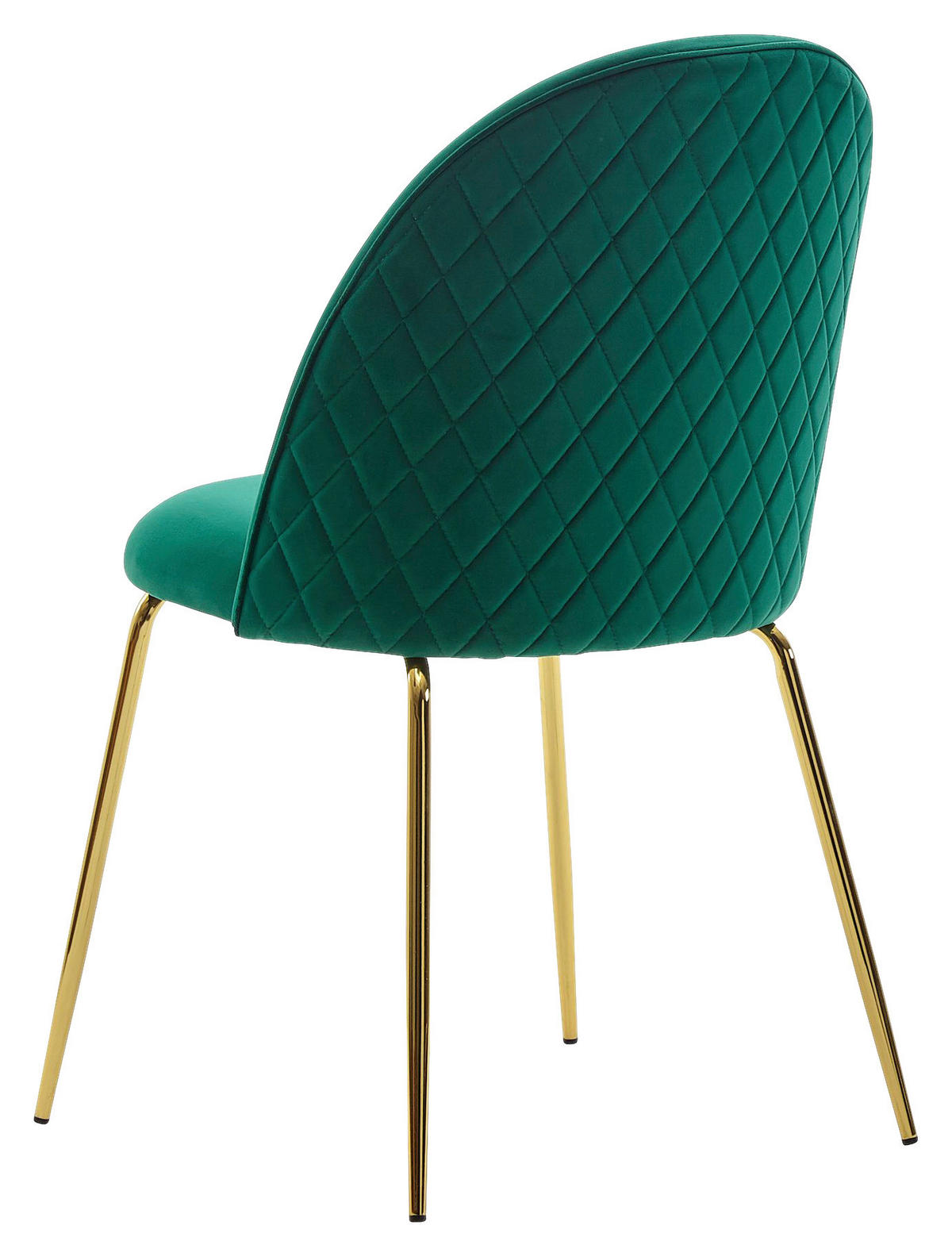Stuhl 2er-Set grün gold Stoff Eisen B/H/T: ca. 53x86x50 cm 2er-Set - gold/grün (53,00/86,00/50,00cm) - Wohnling