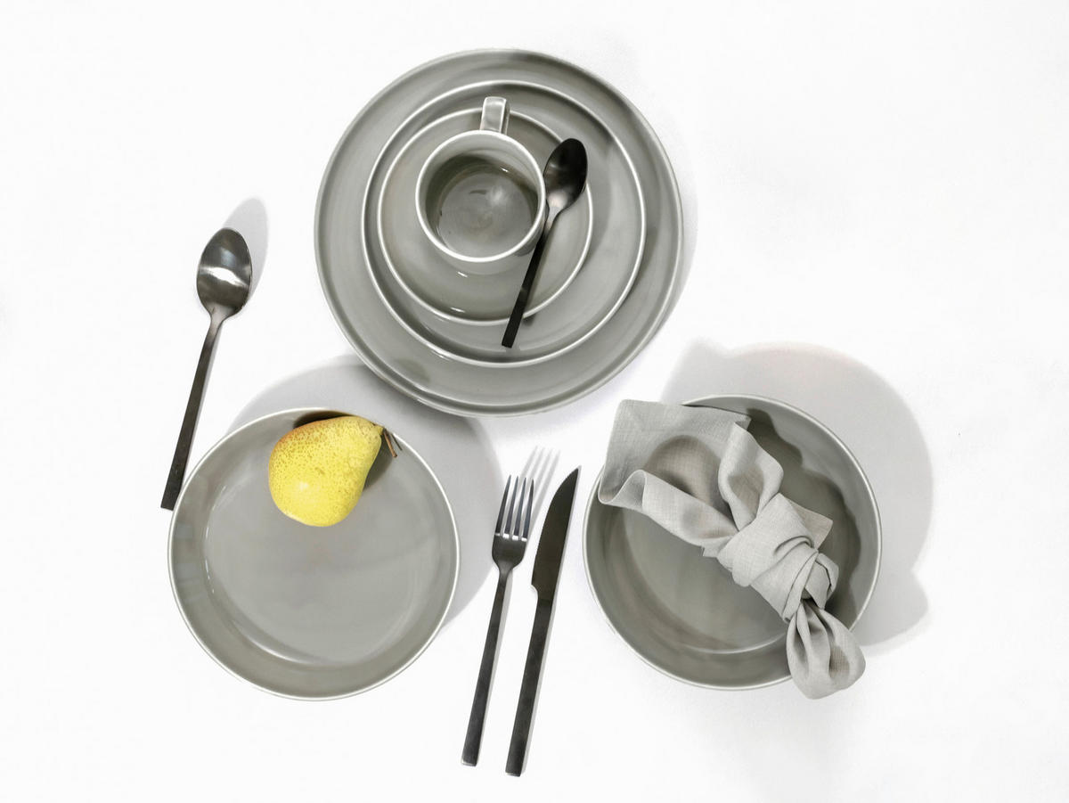 CreaTable Kombiservice Chef Collection grau Porzellan 30 tlg. Chef Collection - grau - CreaTable