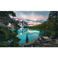 Komar Fototapete Magic Moraine Morning B/L: ca. 450x280 cm Magic Moraine Morning - (450,00/280,00cm) - Komar