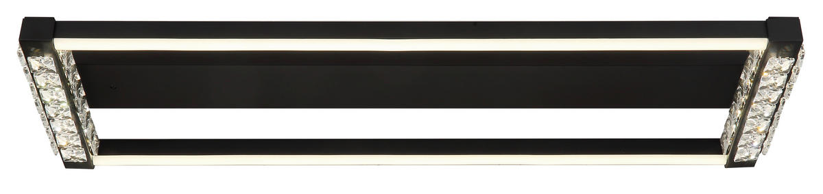 GLOBO LED-Deckenleuchte MARIELLA 67164D mattschwarz klar Opal Kunststoff Metall B/H/L: ca. 62,5x7x20,6 cm 1 Brennstellen MARIELLA - klar/Opal (20,60/62,50/7,00cm) - GLOBO