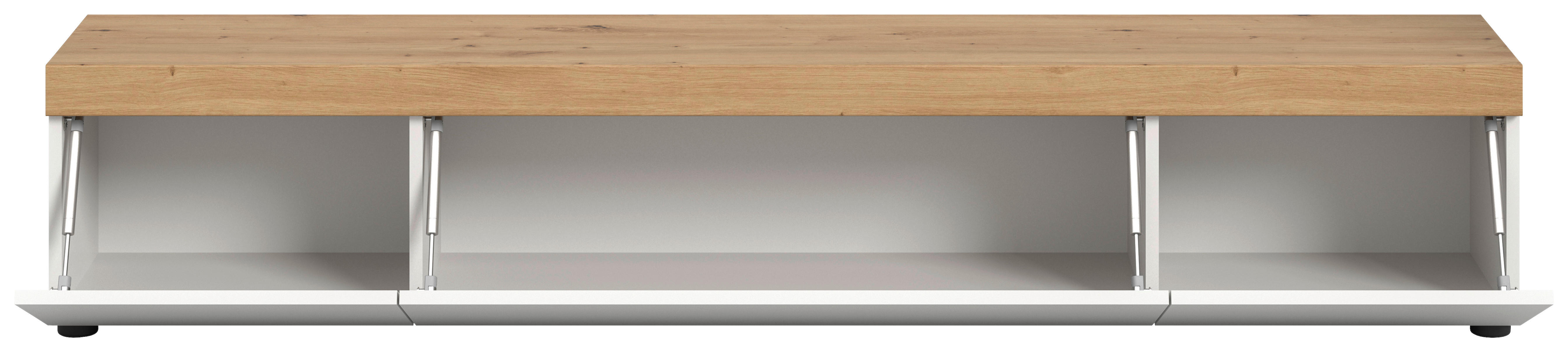 Lowboard RUDA Artisan Oak Nachbildung weiß B/H/T: ca. 180x34x33 cm RUDA - weiß (180,00/34,00/33,00cm) - xonox.home