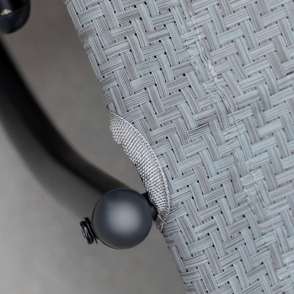 Thumbnail - Outsunny Schaukelstuhl grau Metall B/H/L: ca. 160x79x61 cm