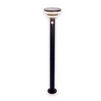 LED-Solarleuchte 2071522 schwarz Kunststoff Metall H/D: ca. 86x16 cm LED Solarleuchte NORA mit LED - schwarz (16,00/86,00cm) - Näve Leuchten