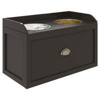 PawHut Hunde-Zubehör braun Edelstahl B/H/L: ca. 30x60x36 cm Hundenapf - braun (36,00/30,00/60,00cm) - PawHut