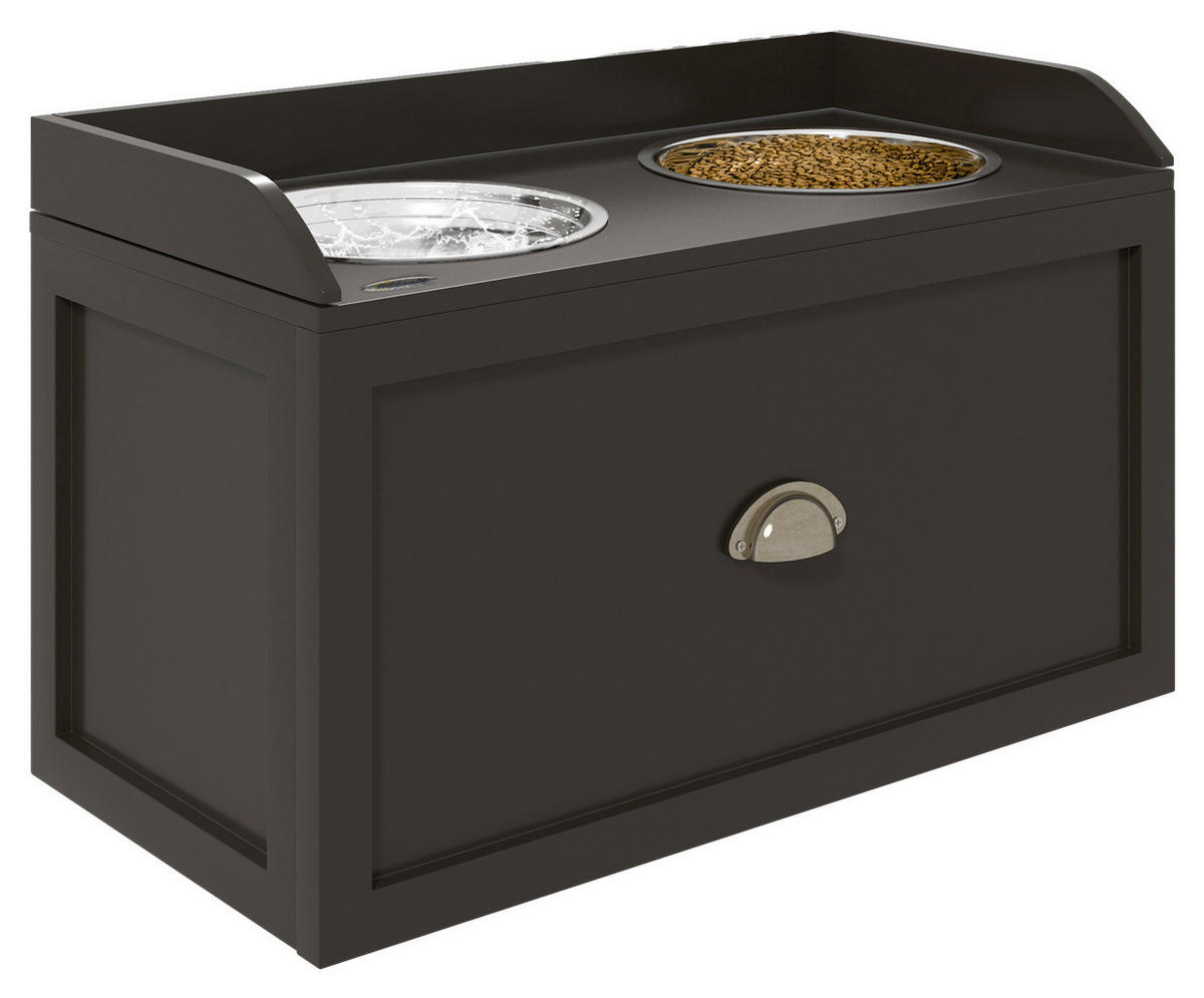 PawHut Hunde-Zubehör braun Edelstahl B/H/L: ca. 30x60x36 cm Hundenapf - braun (36,00/30,00/60,00cm) - PawHut
