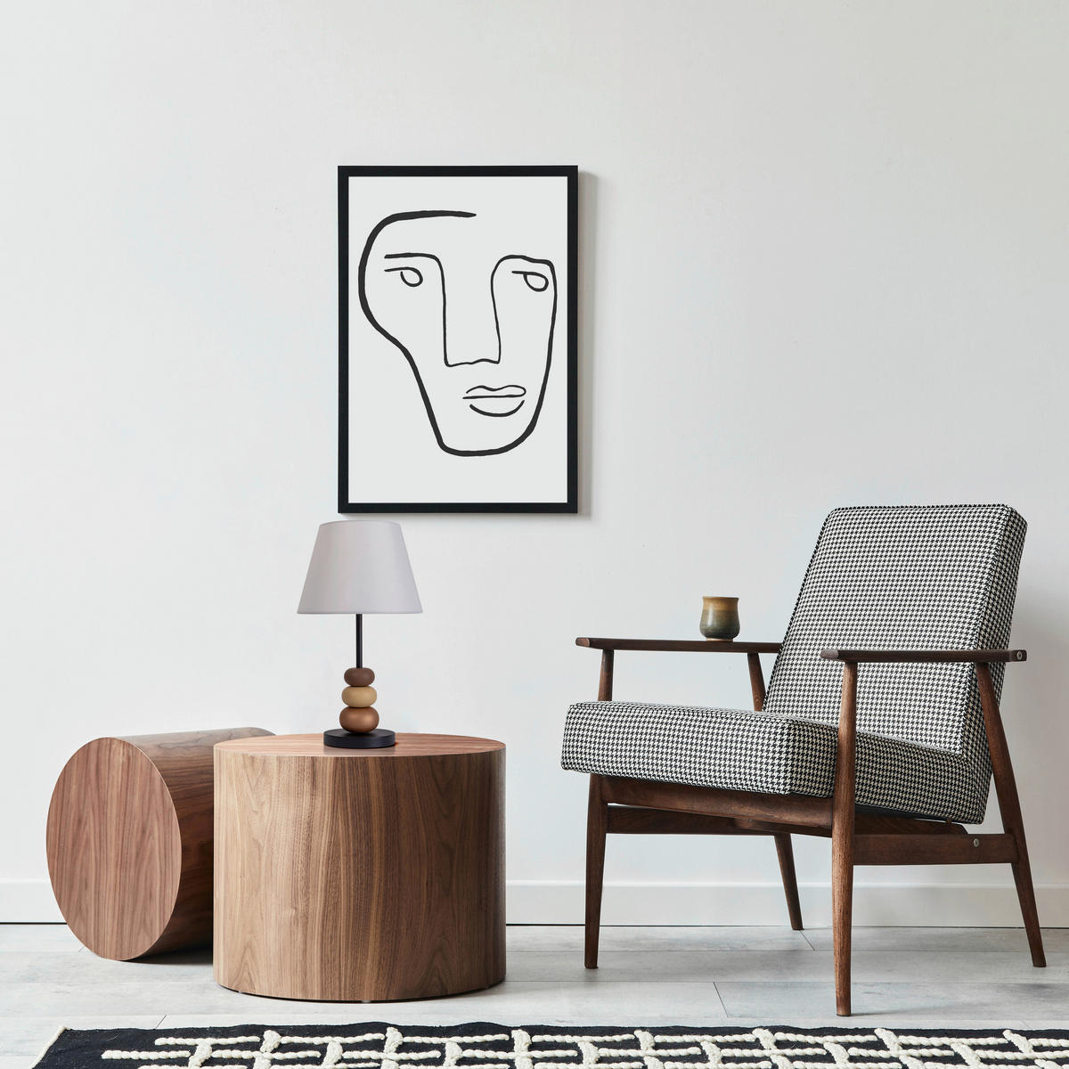 Näve Leuchten Tischleuchte weiß B/H/T/D: ca. 28x50x28x28 cm ELINA - weiß (28,00/50,00/28,00cm) - Näve Leuchten
