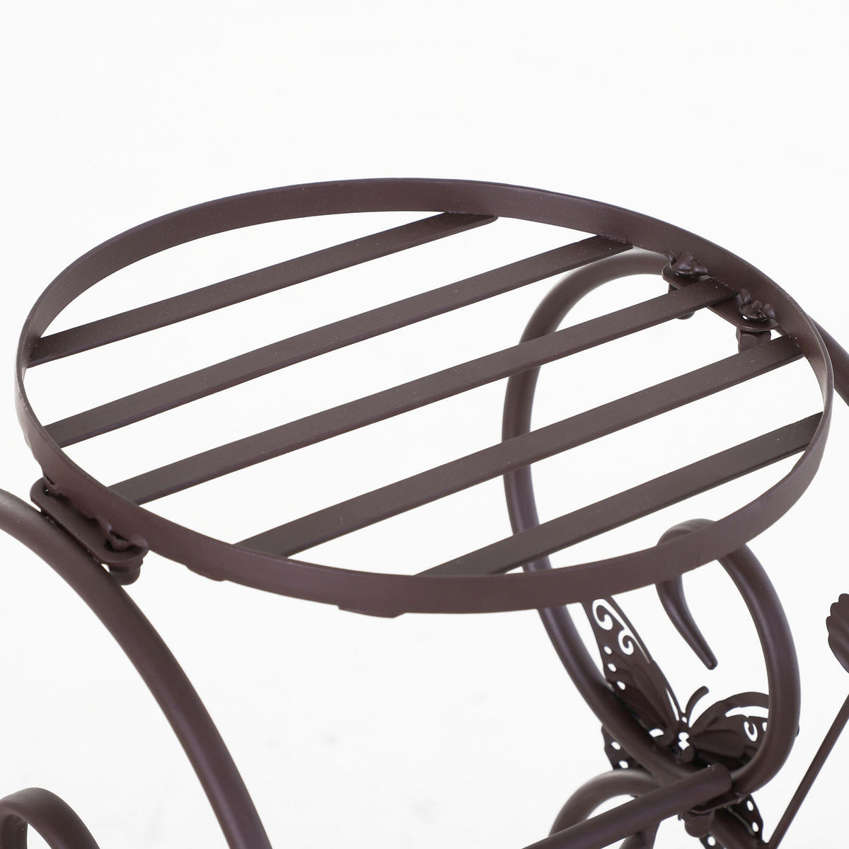 Outsunny Blumenständer bronze Metall B/H/L: ca. 28x66x75 cm Dreistufiges_Blumenständer - bronze (75,00/28,00/66,00cm) - Outsunny