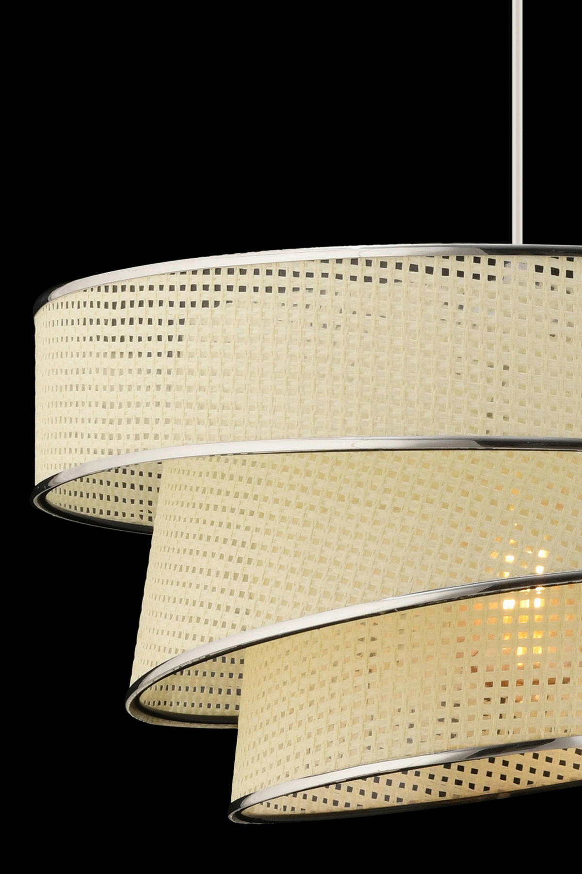 Opviq Pendelleuchte weiß silber Baumwolle Metall B/H/L: ca. 40x72x40 cm E27 1 Brennstellen Couper Hazeran - weiß/silber (40,00/40,00/72,00cm) - Opviq