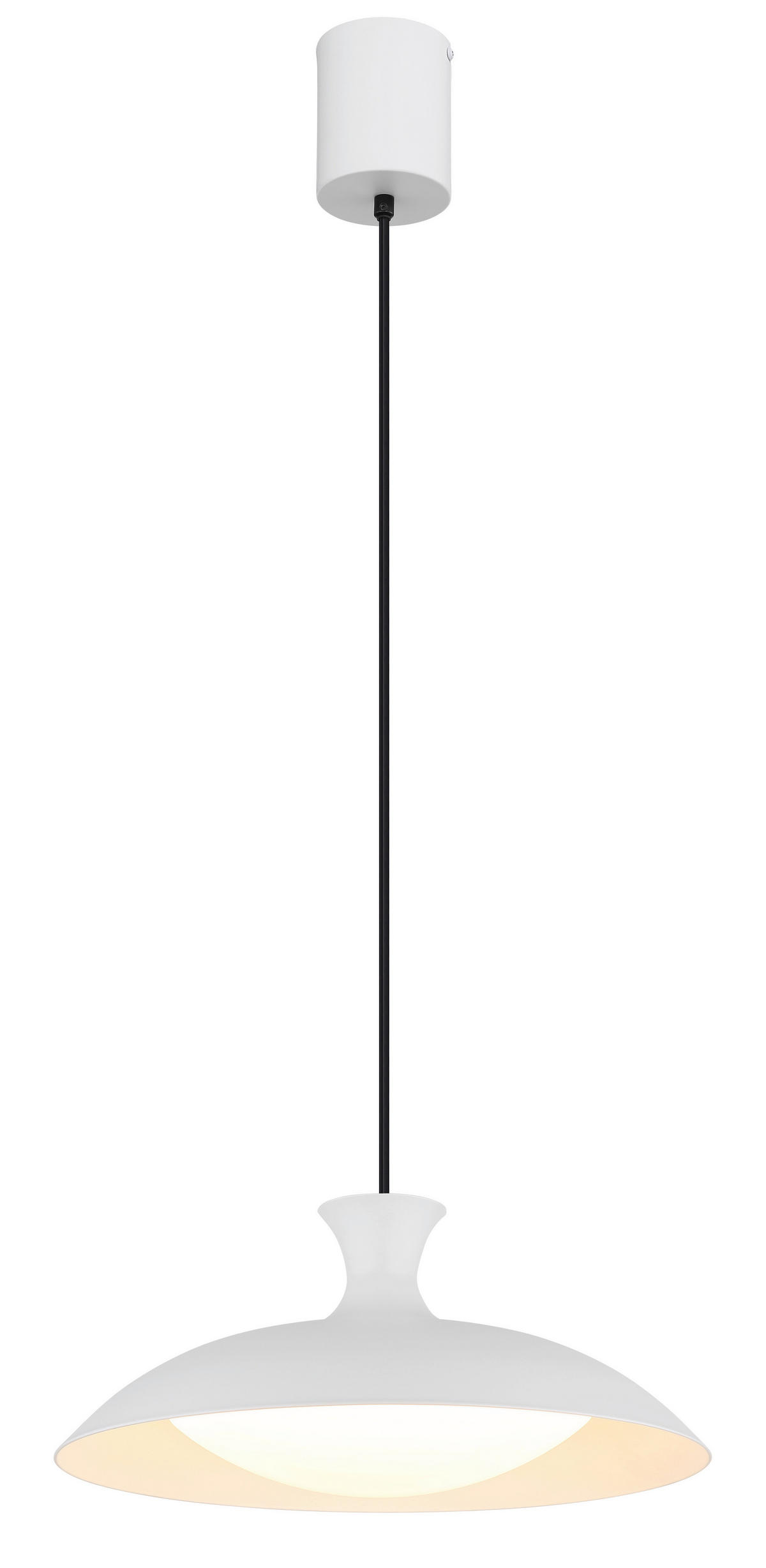 GLOBO Pendelleuchte weiß Metall H/D: ca. 150x40 cm 1.0 Brennstellen Rocha - weiß (40,00/150,00cm) - GLOBO