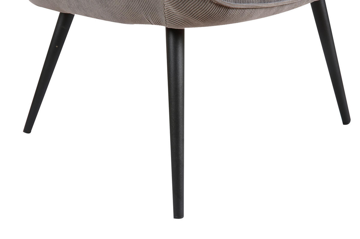 byLIVING Sessel UTA grau schwarz Stoff Metall B/H/T: ca. 72x97x80 cm UTA - schwarz/grau (72,00/97,00/80,00cm) - byLIVING