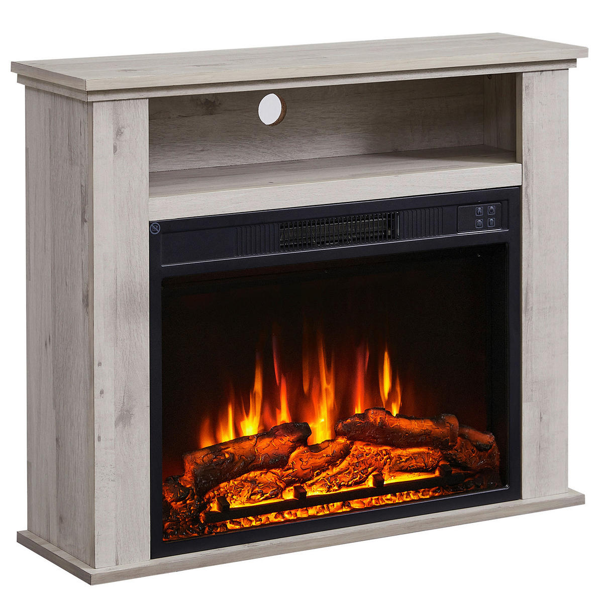 Balderia Elektrischer-Kamin Frida grau B/H/T: ca. 78,3x64,7x23 cm ca. 2 W Elektrischer_Kamin_Frida - grau (78,30/64,70/23,00cm) - Balderia