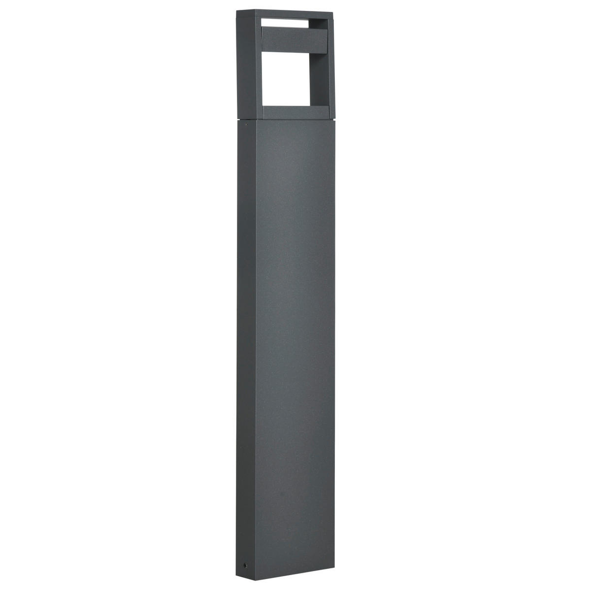Gartenlampe mit LED dunkelgrau Aluminium Glas Gummi B/H/L: ca. 5x90x16 cm Gartenlampe_mit_LED - dunkelgrau (16,00/5,00/90,00cm) - Outsunny