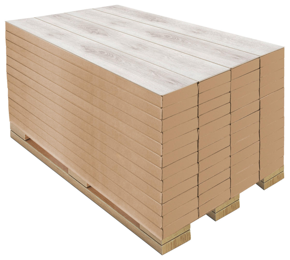 Laminatboden Eiche weiß ca. 2,39 m² im Paket  B/L: ca. 19,3x137,6 cm pro Paket Eiche weiß ca. 2,39 m² im Paket - (19,30/137,60cm)