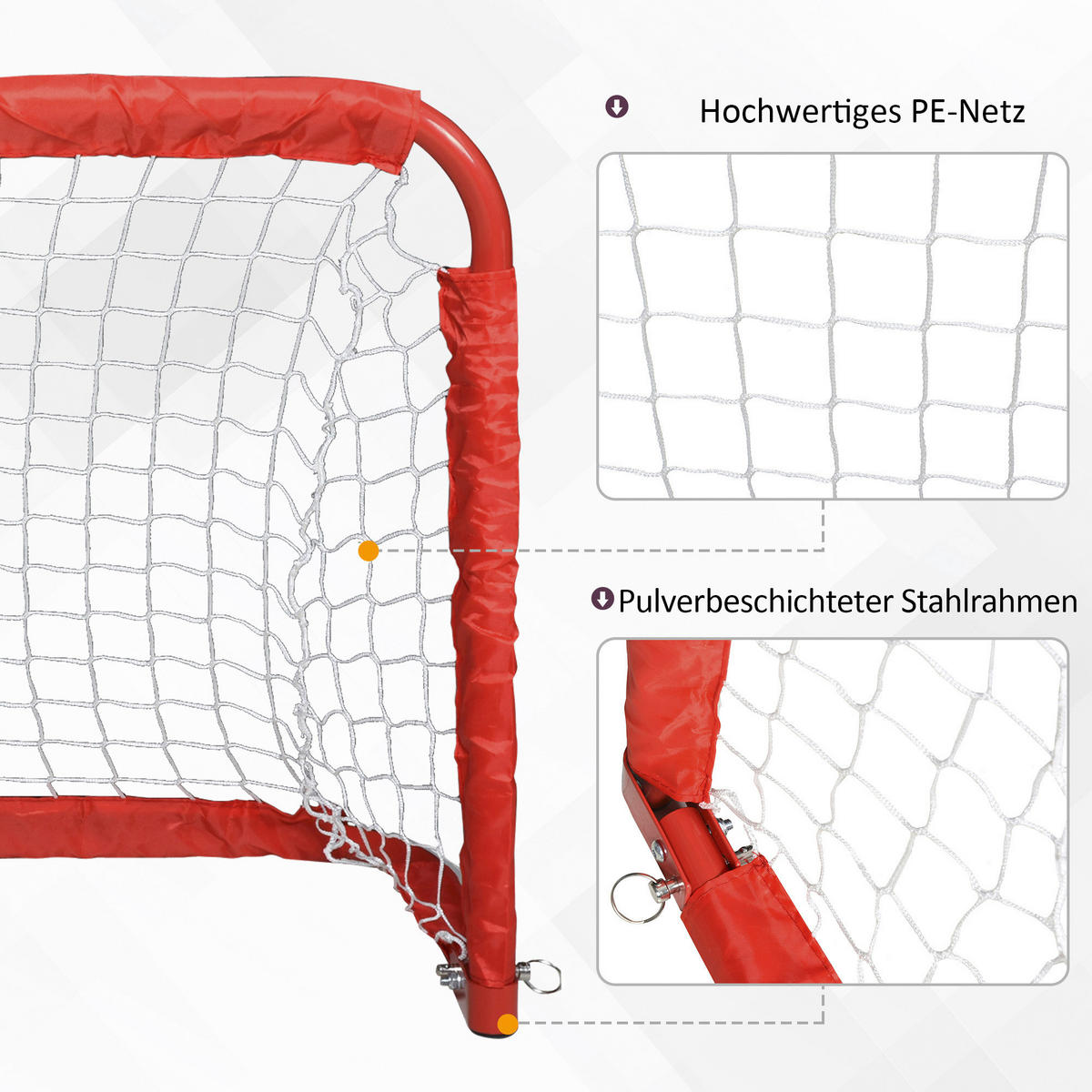 HOMCOM Fußballtor rot B/H/T: ca. 90x60x36 cm Fußballtor - rot (90,00/60,00/36,00cm) - HOMCOM