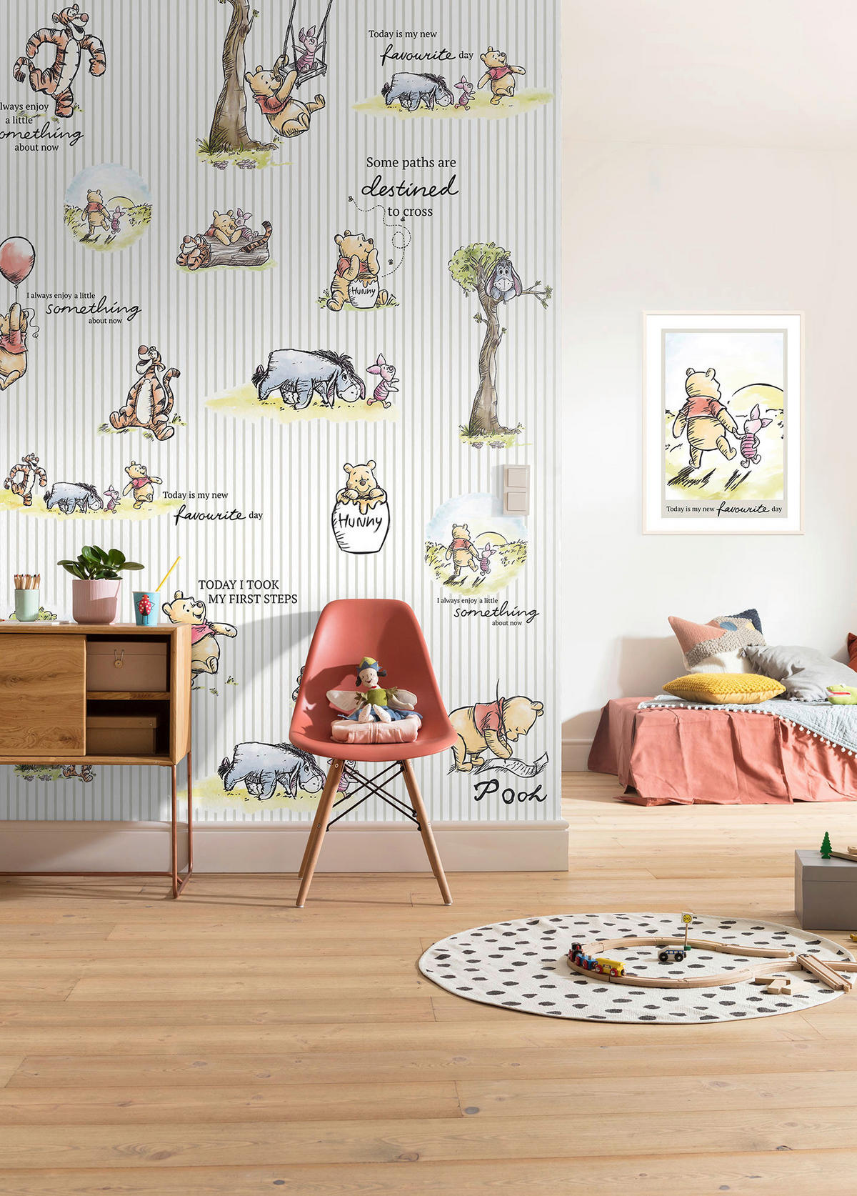 Komar Fototapete Winnie the Pooh - Stripes DX4-001 Winnie the Pooh - Stripes DX4-001 - Komar