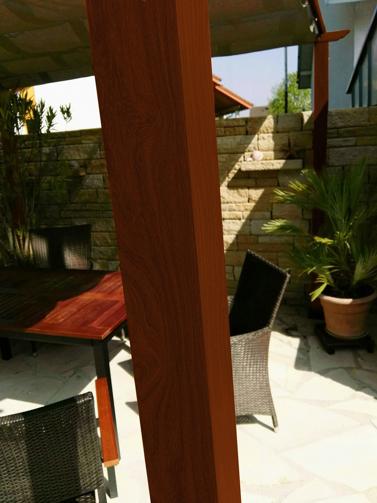 Paragon Outdoor Pavillon Florenz dunkelbraun Metall B/H/L: ca. 505x236x350 cm Florenz - dunkelbraun (350,00/505,00/236,00cm) - Paragon Outdoor