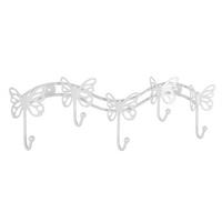 Garderobenleiste Butterfly weiß pulverbeschichtet Metall B/H/T: ca. 54x15,5x5 cm Butterfly - weiß (54,00/15,50/5,00cm)