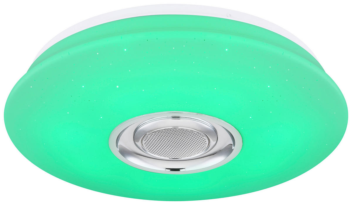 GLOBO Deckenleuchte 41370-18 Dunny weiß Opal Kunststoff Metall Chrom H/D: ca. 7,8x39 cm Dunny - weiß/Opal (39,00/7,80cm) - GLOBO
