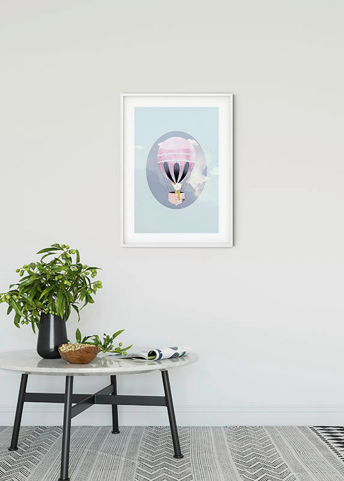 Komar Poster Happy Balloon Green Luftballons Happy Balloon Green - Komar