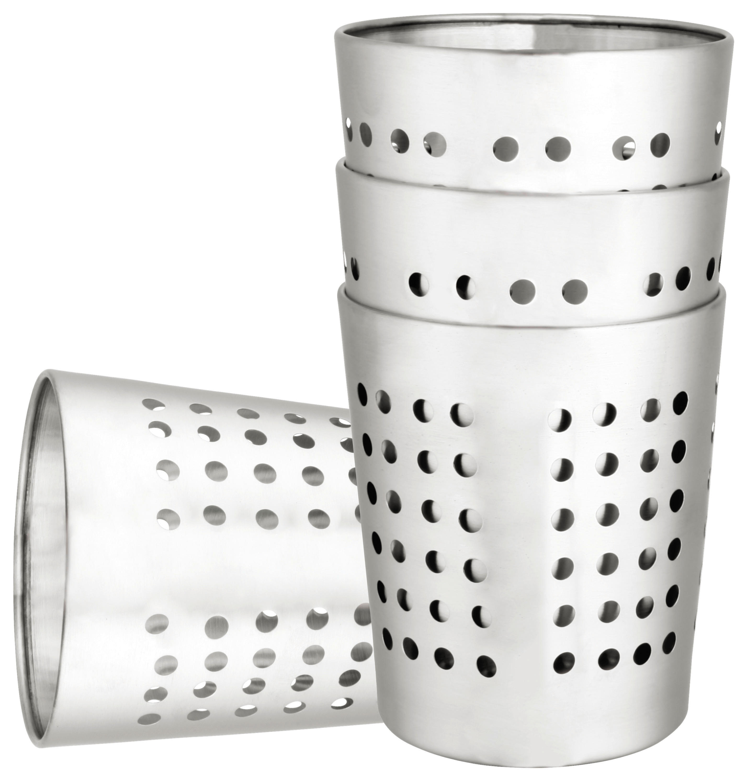 POCOline Besteckhalter silber Edelstahl H/D: ca. 14x9,5 cm Besteckhalter - silber (9,50/14,00cm) - POCOline