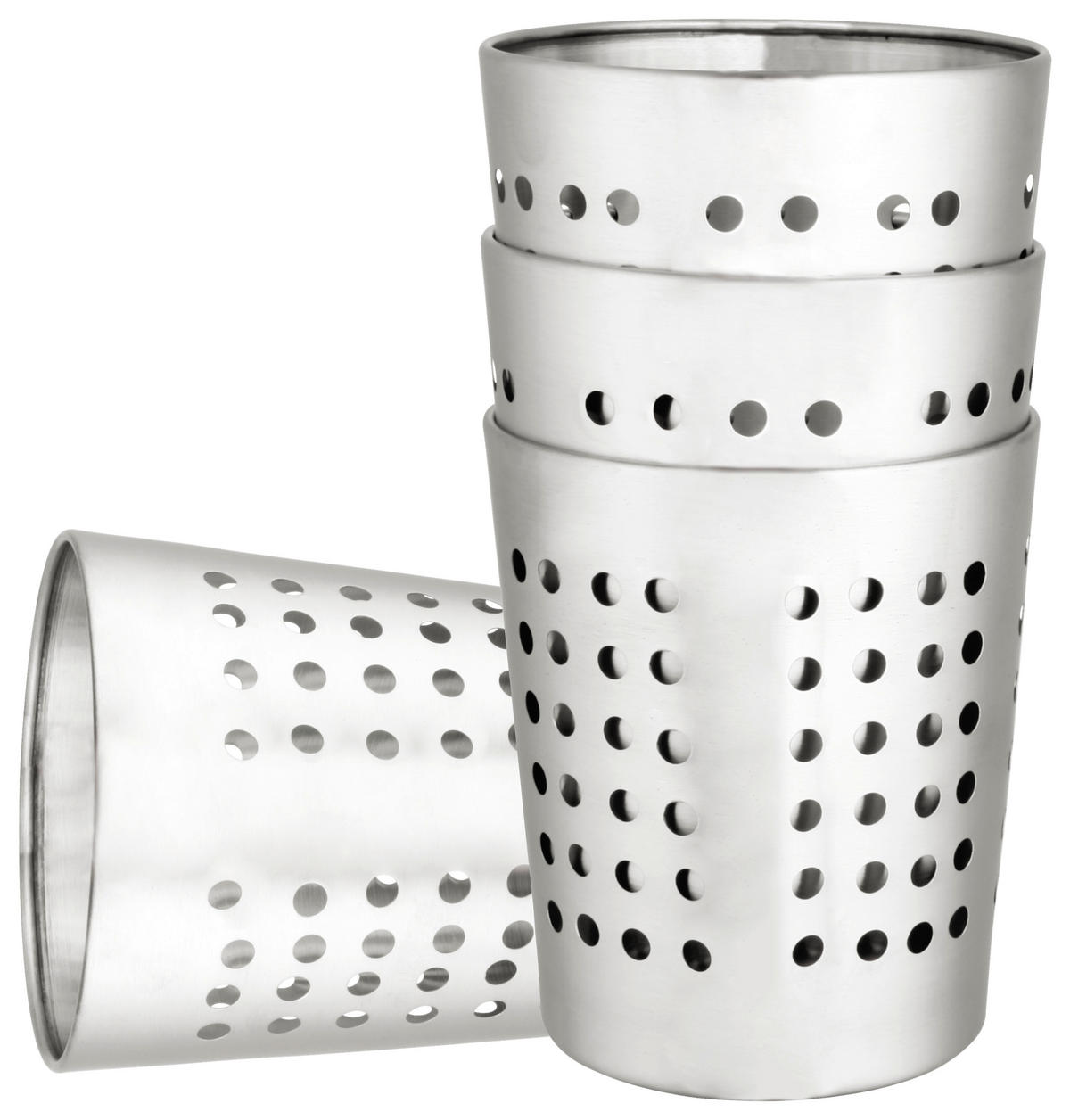 POCOline Besteckhalter silber Edelstahl H/D: ca. 14x9,5 cm Besteckhalter - silber (9,50/14,00cm) - POCOline