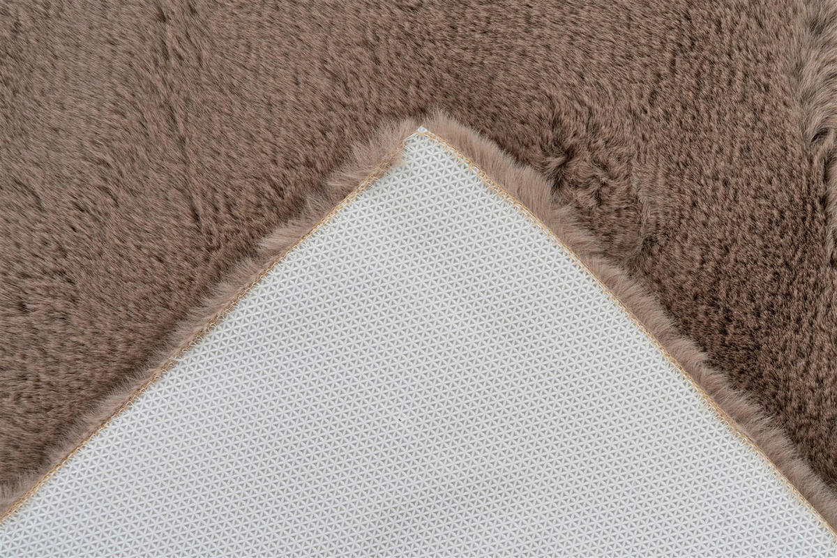 Kayoom Hochflorteppich Badematte Rabbit 225 sand B/H/L: ca. 40x3,5x60 cm Badematte Rabbit 225 - sand (60,00/40,00/3,50cm) - Kayoom