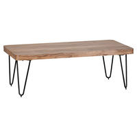 Couchtisch natur schwarz B/H/T: ca. 115x40x60 cm Couchtisch - natur/schwarz (115,00/40,00/60,00cm) - Wohnling