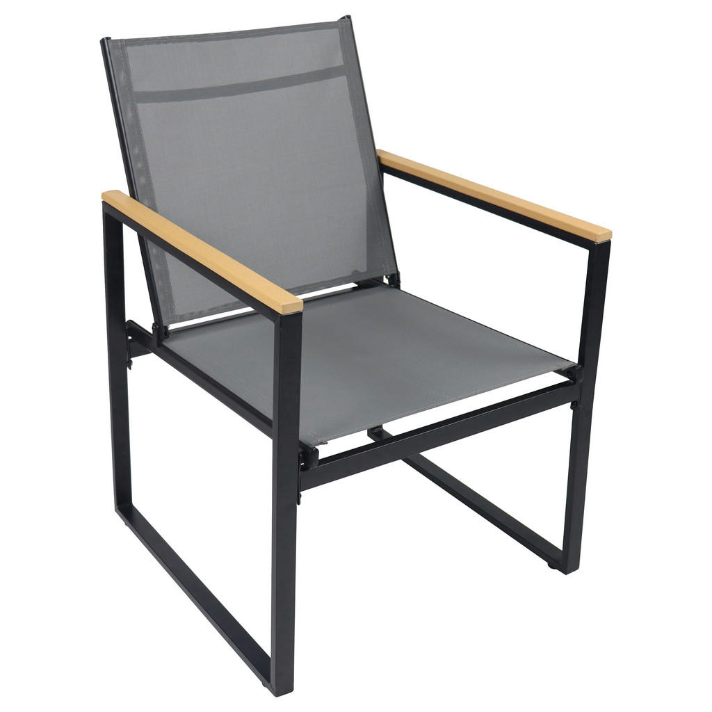 VCM Gartenstuhl anthrazit Textilene B/H/... VCM Gartenstuhl anthrazit Textilene B/H/...