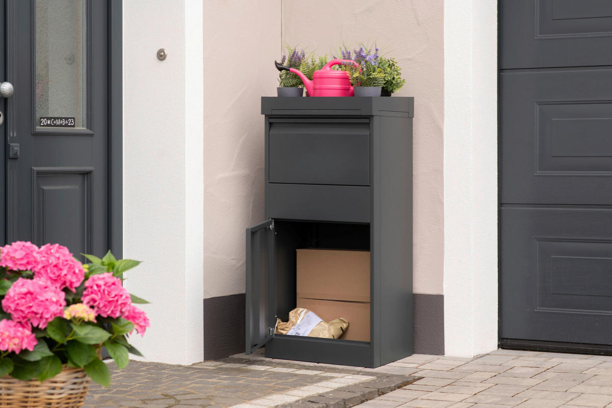 Westmann Paketbox Piet anthrazit B/H/T: ca. 50x105x37 cm Piet - anthrazit (50,00/105,00/37,00cm) - Westmann