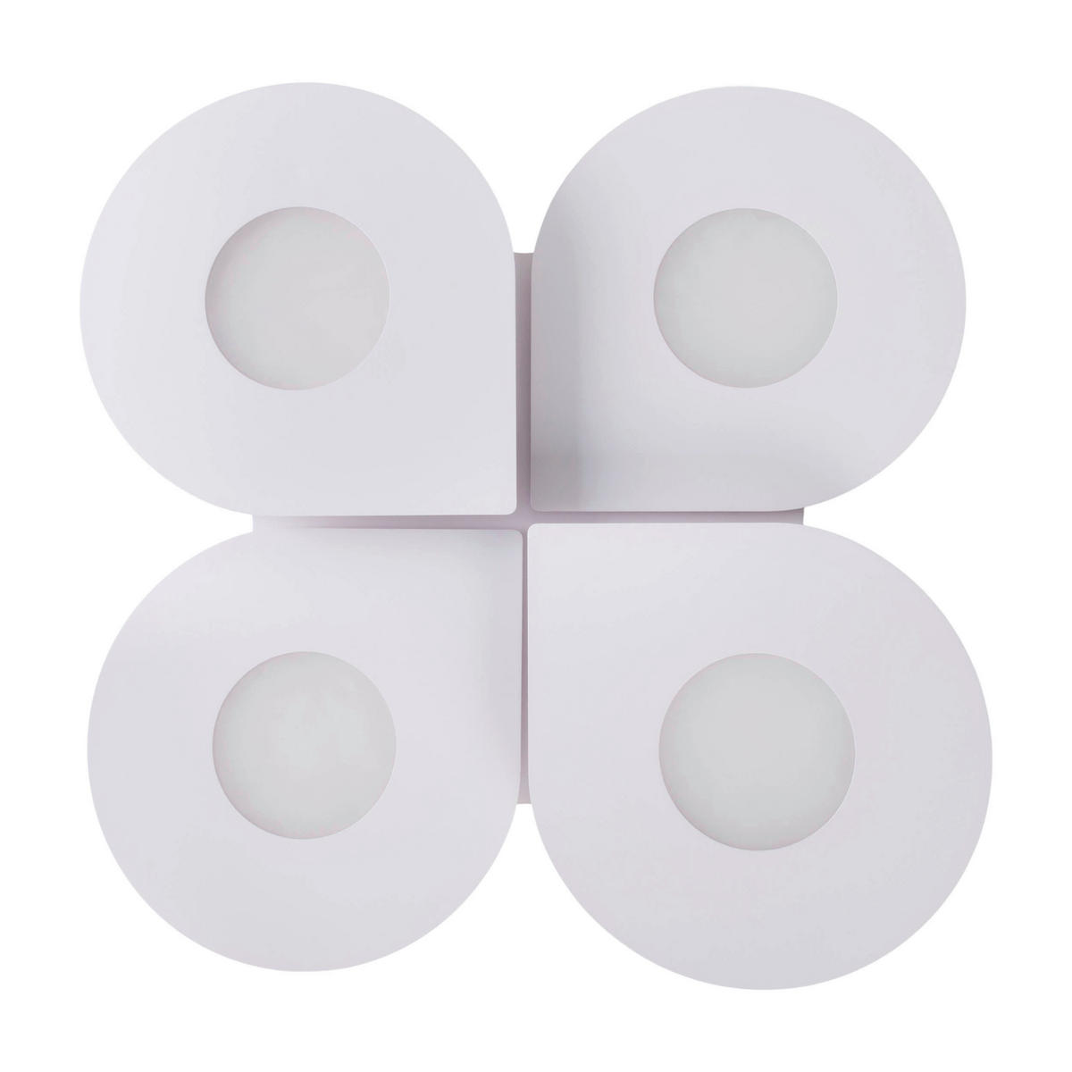 Näve Leuchten LED-Deckenleuchte weiß Metall Kunststoff B/H/T: ca. 50x8x50 cm SMILLA - weiß (50,00/8,00/50,00cm) - Näve Leuchten
