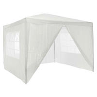 VCM Pavillon weiß Polyester-Mischgewebe B/H/L: ca. 300x187x300 cm Pavillon - weiß (300,00/300,00/187,00cm) - VCM