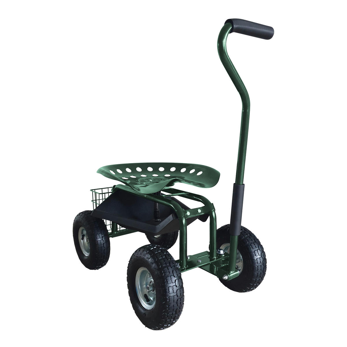 AXI Fahrbarer Gartensitz AG22 grün Metall B/H/T: ca. 53x98x112 cm AG22 - grün (53,00/98,00/112,00cm) - AXI