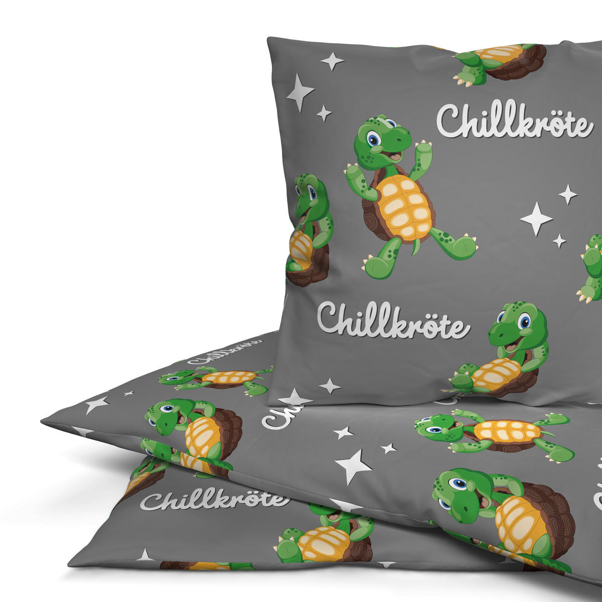 Microfaser Bettwäsche Bettwäsche_Microfaser Schildkröte - grau (135,00/200,00cm)