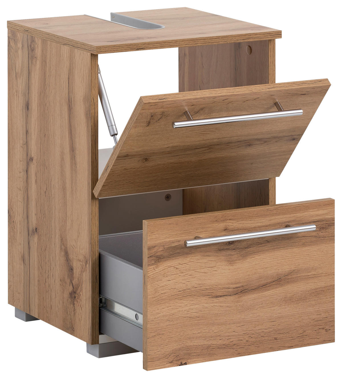 Waschbeckenunterschrank Carlos Eiche Landhaus Nachbildung B/H/T: ca. 40,2x59,1x35 cm Carlos - Eiche (40,20/59,10/35,00cm) - Möbelpartner