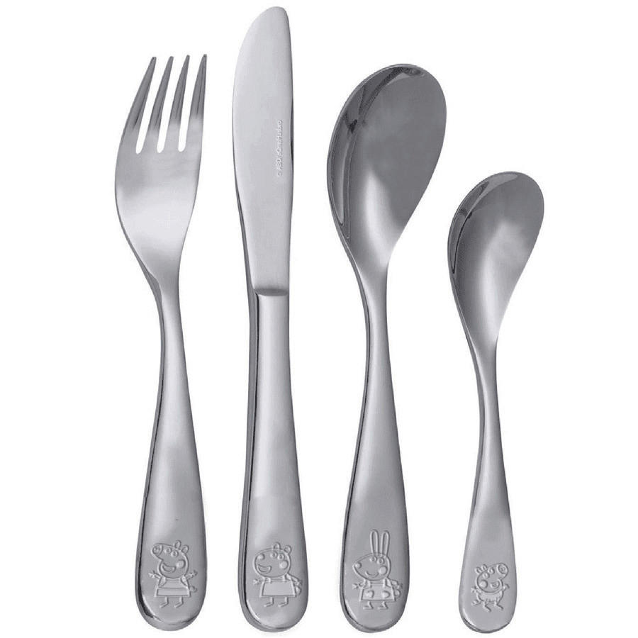 Peppa Pig Kinderbesteckset silber Edelstahl 4 tlg. Besteckset_Peppa_Pig_4tlg. - silber - Peppa Pig