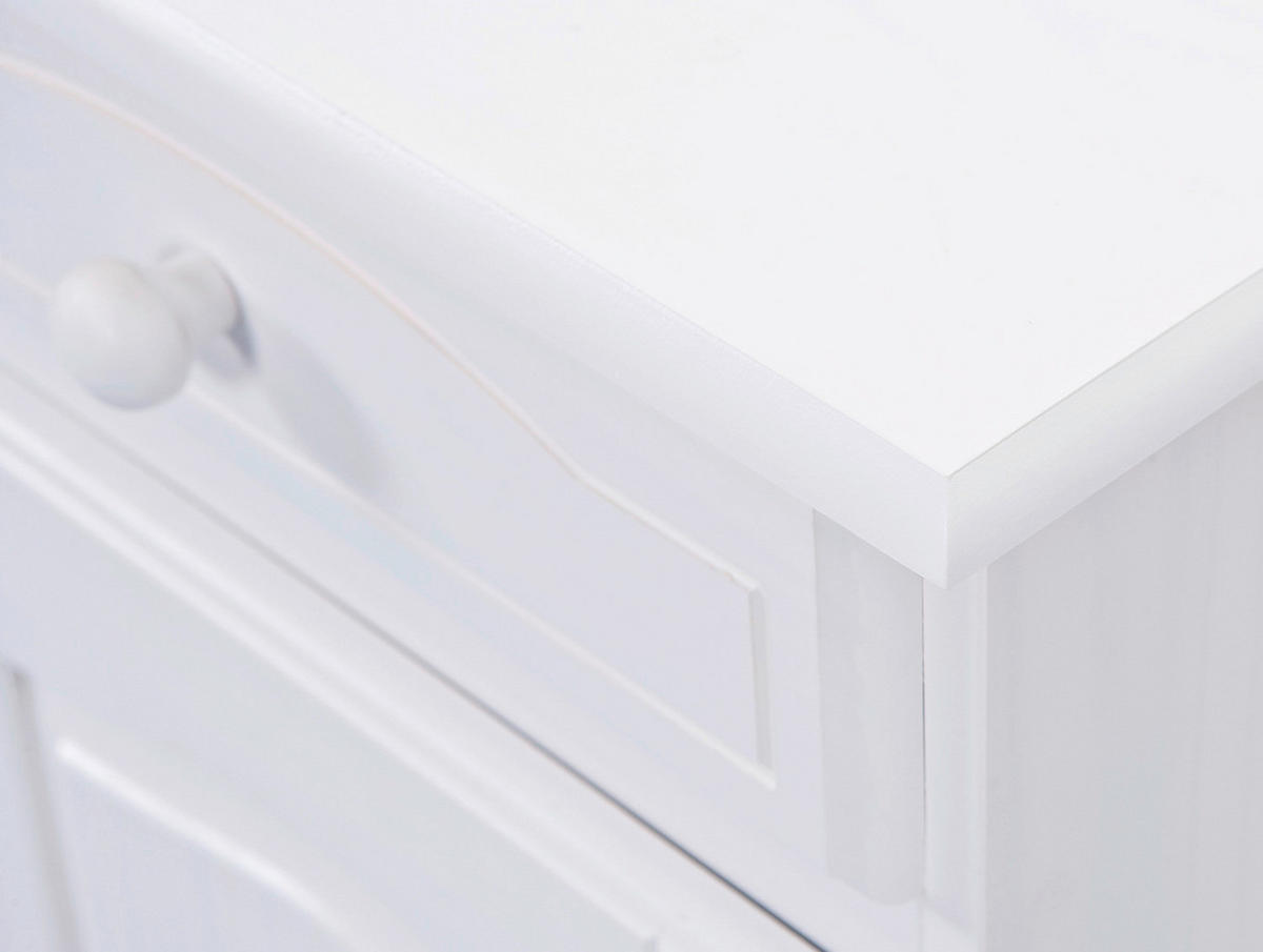 Vitrine Valencia weiß lackiert Kiefer B/H/T: ca. 88x198x43 cm Valencia - weiß (88,00/198,00/43,00cm) - Inter Link