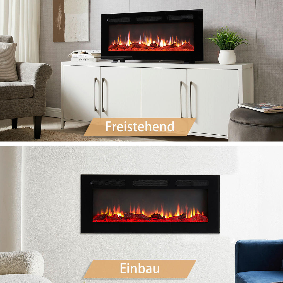 Balderia Elektrischer-Kamin B/H/T: ca. 102x43x14,3 cm Elektrischer_Kamin Leif 40 - (102,00/43,00/14,30cm) - Balderia