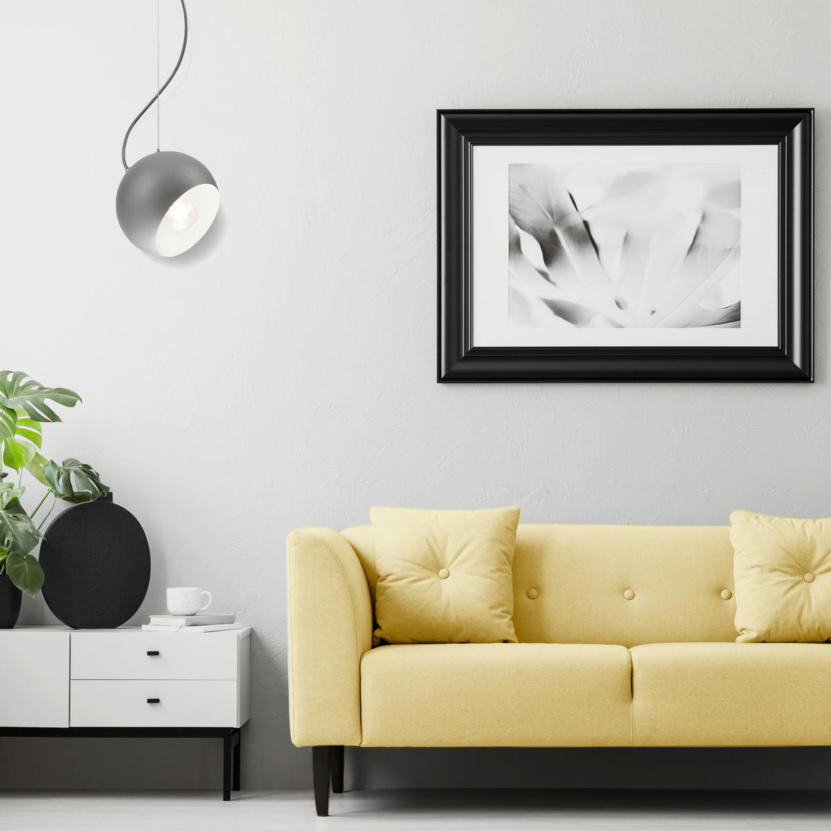 Lamkur Pendelleuchte INEZ 37509 silber Stahl H/L: ca. 85x17 cm E27 1 Brennstellen Inez - silber (17,00cm) - Lamkur